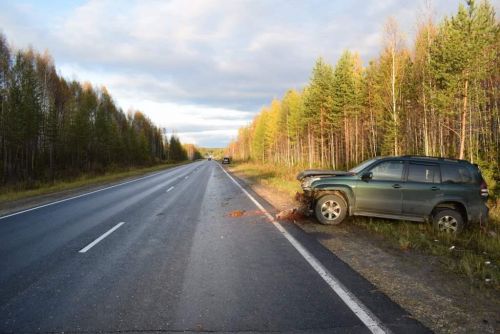Водитель Land Cruiser опрокинулся в кювет